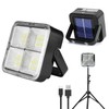 Generic Portable LED Camping Light, USB Solar Charging, Rechargeable, Black,