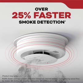 Kidde Kidde Hardwired Smoke Detector, 10-Year Battery Backup, Interconnectable, LED Warning Light Indicators, 2 Pack