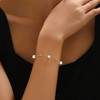 Dabovos Gold Bracelets for Women Dainty 18K Gold Plated Pearl