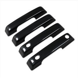 Beautost Fit for Ford F-150 2021 2022 2023 2024 2025 F150 Door Handle Cover Trims ABS (Carbon Fiber Black)
