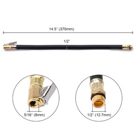 WEAVERBIRD Car Tire Hoses, Tire Valve Air Hoses Portable Compressor Air Expansion Hoses and Standard Tire Valve Fine-Grained Air Lock Chucks