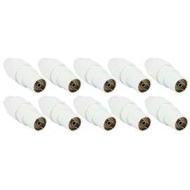 COM-FOUR ® High Quality TV Aerial Lead Coax Male Female White