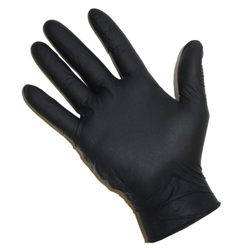 100 Large Black Nitrile Disposable Gloves Powder Free, Food, Care,