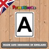 Horse Dressage Letter Markers x 8 White and Black Aluminium