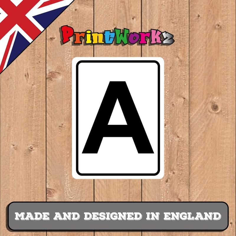 Horse Dressage Letter Markers x 8 White and Black Aluminium