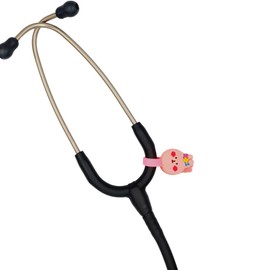 Stethoscope Charms Clip - Pink Bear Flowers - Medical Gift
