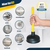 Mario10 4.52in/11,5 cm.Rubber Sink Plunger Toilet Unblocker Heavy Duty Bathroom