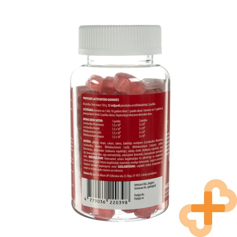 PROVISOR Lacto Bifido 60 Gummies Digestif Système Support Nourriture Supplément