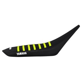 Yamaha YFZ 450 Seat Cover 2004 - 2013  all BLACK/NEON YELLOW ribs LOGO #200