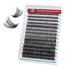 FADVAN Cluster Eyelash Extensions 280pcs 50D Lash Clusters DIY Lash Extensions Wispy Faux Mink Eyelash Clusters Mix 8-16mm D-Curly Individual Lashes