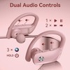 BMANl T16 True Wireless Sport Earbuds Pink Earhooks Built-in Mic