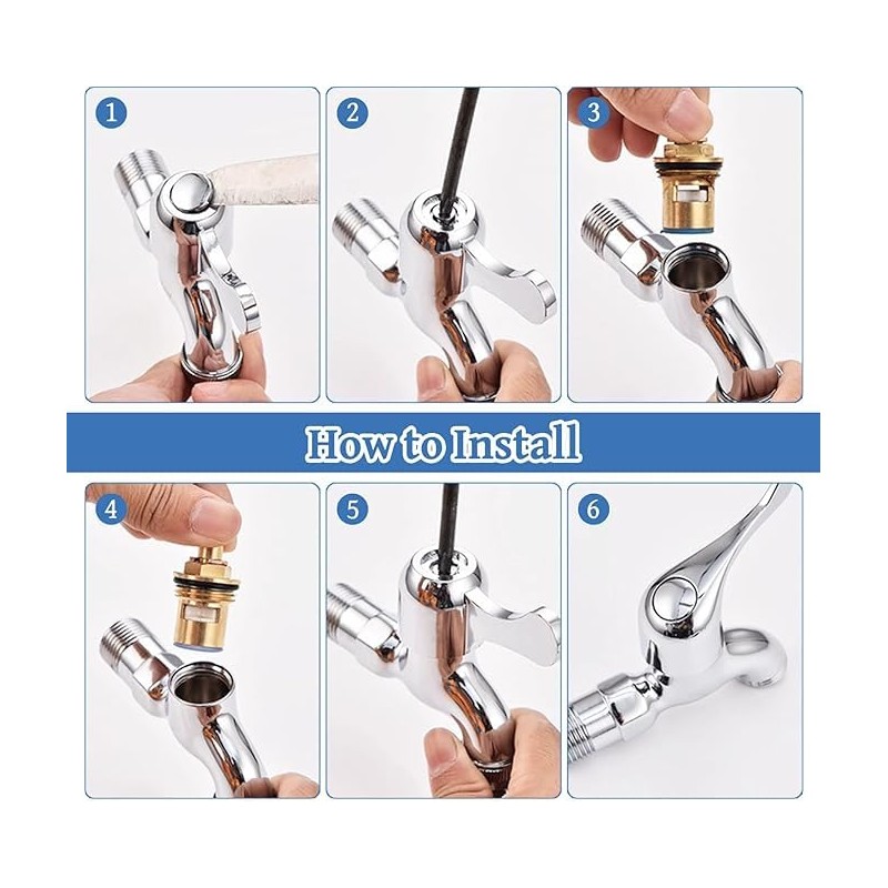 Crovakeu 2-Pack Universal Faucet Cartridge Replacements - 1/2" Turn 20