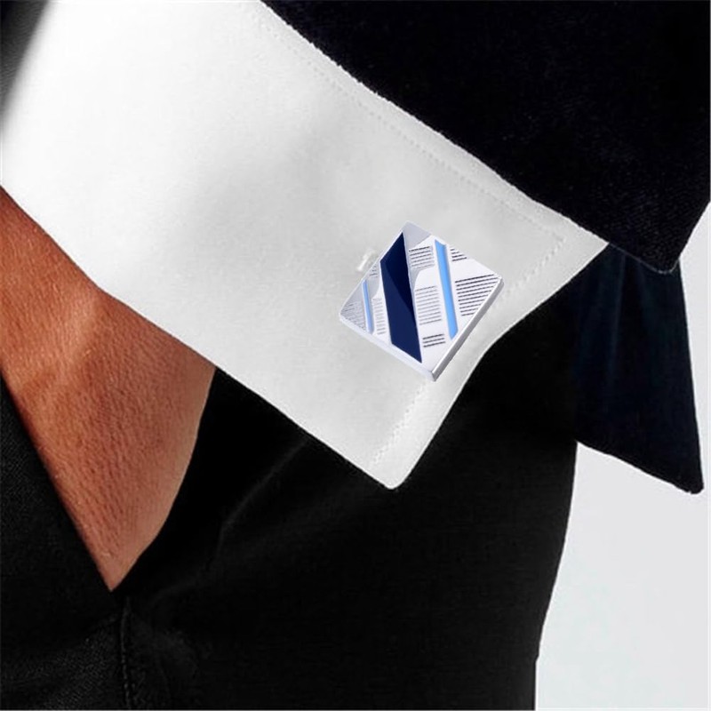 Salutto Mens Simple Series Luxury French Tuxedo Shirt Cufflinks with