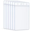 Uniclife 6 Pack Vertical ID Card Badge Holder Waterproof Clear