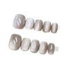 JUSTOTRY Pack of 24 Cat Eye Nails for Sticking, Short,