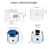 OVSAL 2PCS Solid Aluminum Guitar Knobs，Blue Crystal Style Top Volume