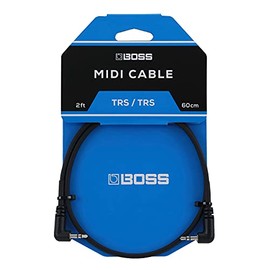 BOSS BCC-2-3535 – 2ft / 60cm – Space-Saving 3.5mm TRS MIDI Cable – Provides Premium connectivity Pedals with Space-Saving Right-Angled 3.5 mm TRS MIDI Jacks to Other TRS MIDI Equipment