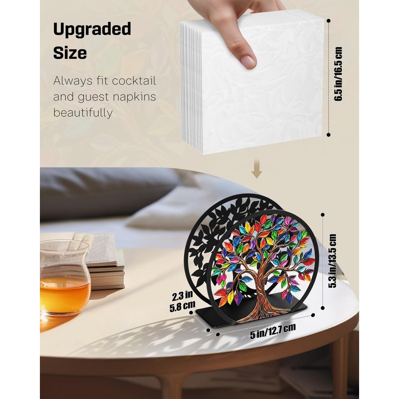 Uniclife Metal Napkin Holder for Table Standing Napkin Dispenser