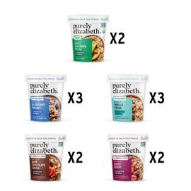 Purely Elizabeth Best Sellers Variety Pack Superfood Oatmeal Cups, Great for Overnight Oats, Gluten-Free, 2 Ounce (Pack of 12)