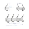 MEIJO Stainless Steel Coat Hooks, Wall Coat Hooks with 4