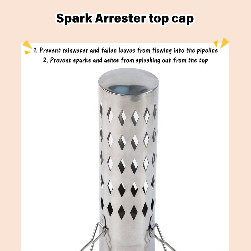 TAISOCA Spark Arrestor 8.7inch*2.36inch Chimney Rain Cap for Wood Stove
