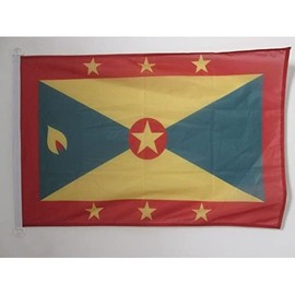 Grenada Flag 2' x 3' for outdoor - Grenadian flags 90 x 60 cm - Banner 2x3 ft Knitted Polyester with rings - AZ FLAG
