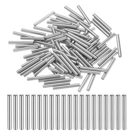 sourcing map 100 Pcs 3mm x 25mm Dowel Pins Bearing Steel Cylindrical Dowel Pins Shelf Support Peg Pin Rod Fasten Elements Metal Shelf Pegs +/-0.02mm Diameter Tolerance, Silver Tone