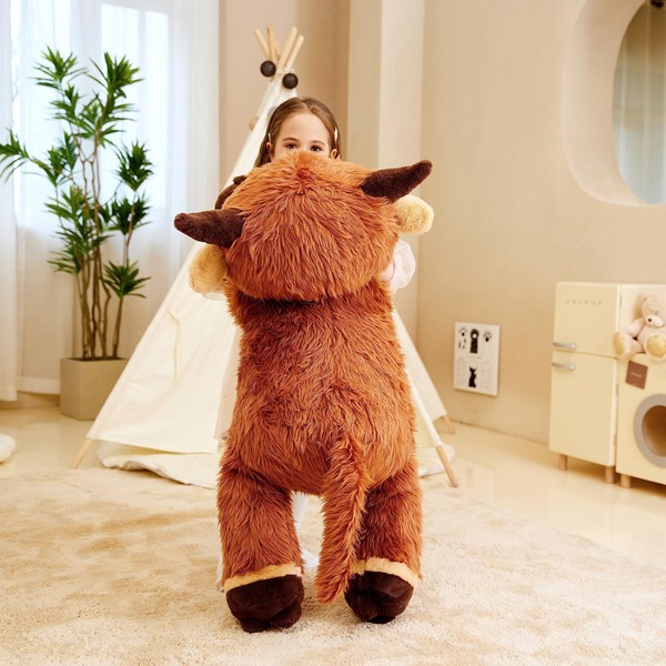 IKASA IKASA Giant Scottish Highland Cow Stuffed Animal Plush Toy,Large