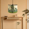 WeiLaiKeQi Bamboo Lamp Shades Drum Lamp Shade E27 Farmhouse Decorative