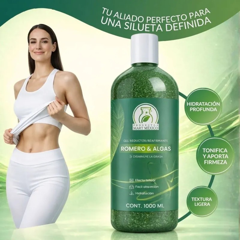 Gel Reductor Con Extracto De Romero & Algas Marinas (1