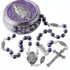 HanlinCC 6mm Glass Pearl Beads Catholic Our Lady of Guadalupe