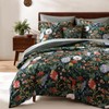 WRENSONGE King Size Comforter Set-7 Pieces Green Botanical Floral Bedding,