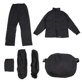 Adult Raincoat Waterproof Lightweight Split Cycling Rain Suits for Men Women Outdoor Activities Summer Black XXL