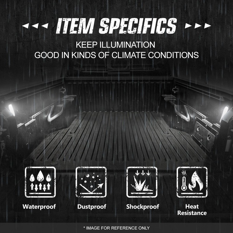 NUVISION LIGHTING Pair of LED Bed Cargo Lights Compatible with