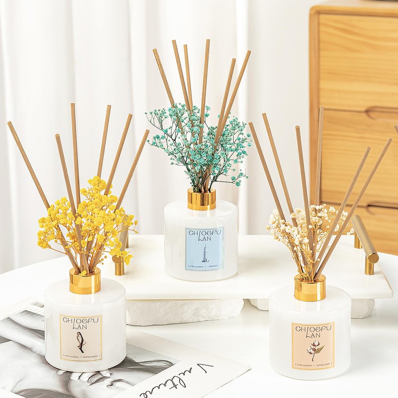 Chloefu Lan Reéd Diffuser,6.7 oz Natural Essential Scented Oil with