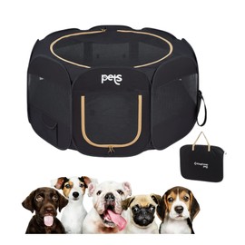 KingCamp Portable Pet Playpen - 50x50x24 Large Dog Cat Playpen with Carrying Case for Large Dogs Indoor/Outdoor Travel Camping Use Pet Tent with Removable Zipper Top