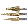 OEMTOOLS 24372 Spiral Step Drill Set, 3 Piece Set HSS