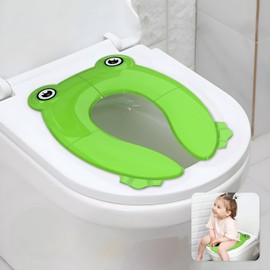 Asiento de Inodoro para Niños Portatil,Foldable Non-Slip Asiento de Inodoro con Bolsa con Cordón,se Adapta a la Mayoría de Los Inodoros