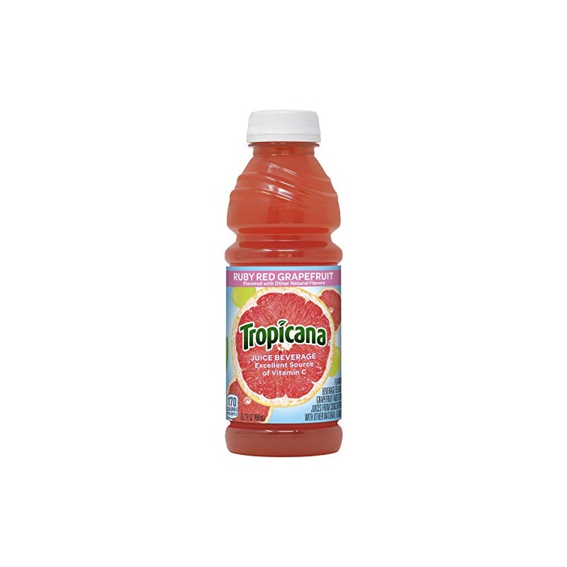 Tropicana 100% Ruby Red Grapefruit Juice, Single Serve, 15.2 Fl