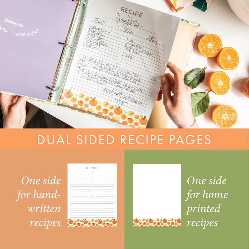 Jot & Mark 8.5" x 11" Sturdy 3 Ring Recipe
