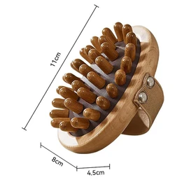 Wood Massage Tools, Meridian Pressure Brush, Body Detox Meridian Pressure Brush, Full Body Relaxation Comb, Suitable for Both Men and Women