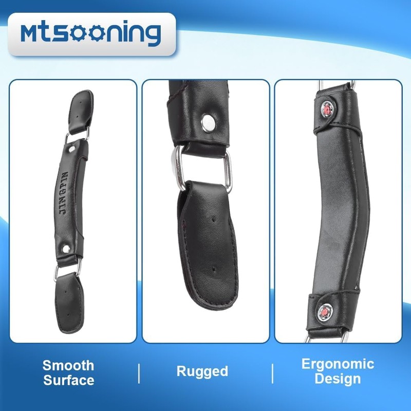 Mtsooning Luggage Handle Replacement Parts,150mm Leather Suitcase Grip Pull Carry
