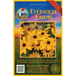 Everwilde Farms - 100 Indian Summer Black-Eyed Susan Native Wildflower Seeds - Gold Vault Jumbo Seed Packet
