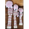 Maxfli 1, 3 & Hybrid Vintage Look Knit Pink Gray
