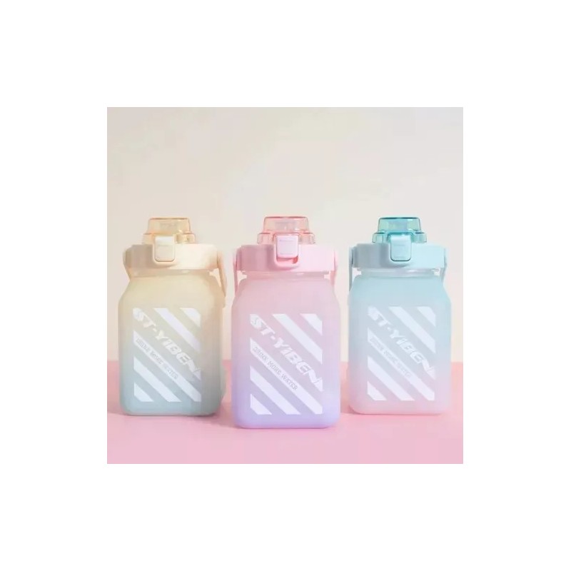 Total Supplier Botella De Agua Cuadrado Termo Motivacional Con Correa