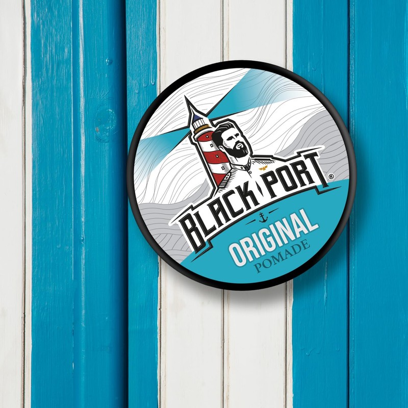 BlackPort - Pomada para Peinado de Cabello y Barba con