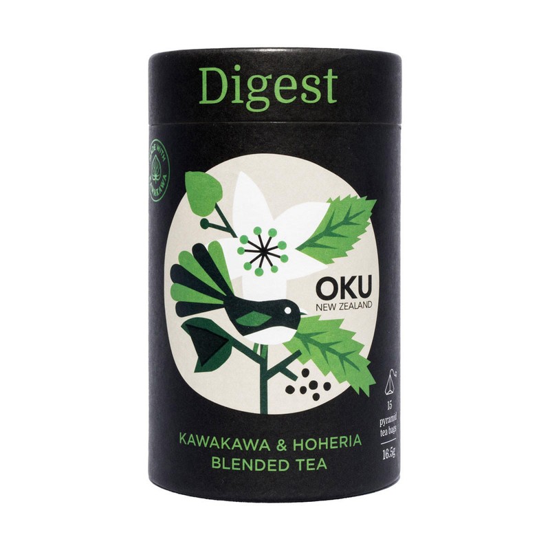 OKU NZ Digest Kawakawa & Peppermint Blended Tea - 30gm