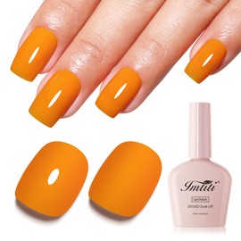 Imtiti Dark Orange Gel Nail Polish, Pumkin Orange UV Gel Polish for Nail Art Soak off UV Led