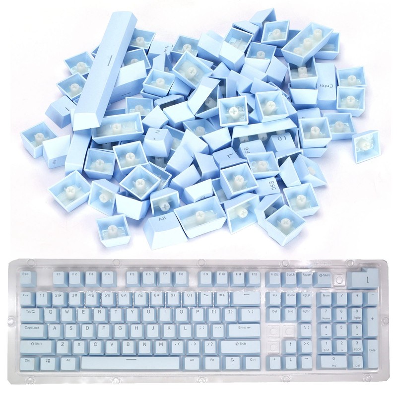 PBT Keycaps Ergonomic Design Oil Resistant Colorful 108 Key Video