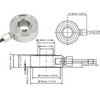 Load Cell Sensor 100KG High Accuracy Weighing 5V‑15V Through Hole